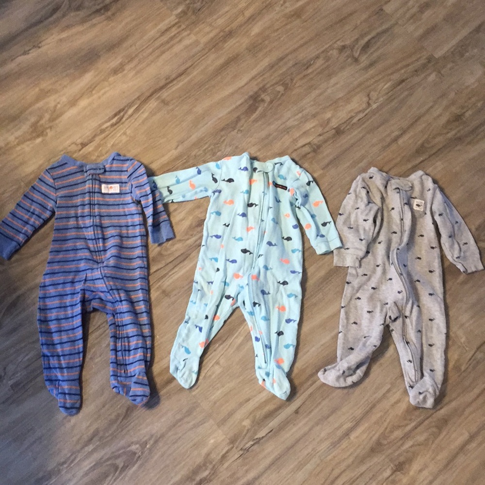 9Mo. Carter’s Full zip sleeper Bundle